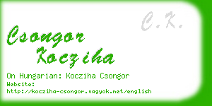 csongor kocziha business card